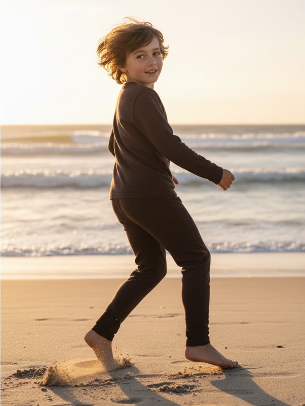 Garanimals cotton blend thin charcoal leggings Unisex 3T pull-on elastic waist - Picture 2 of 10